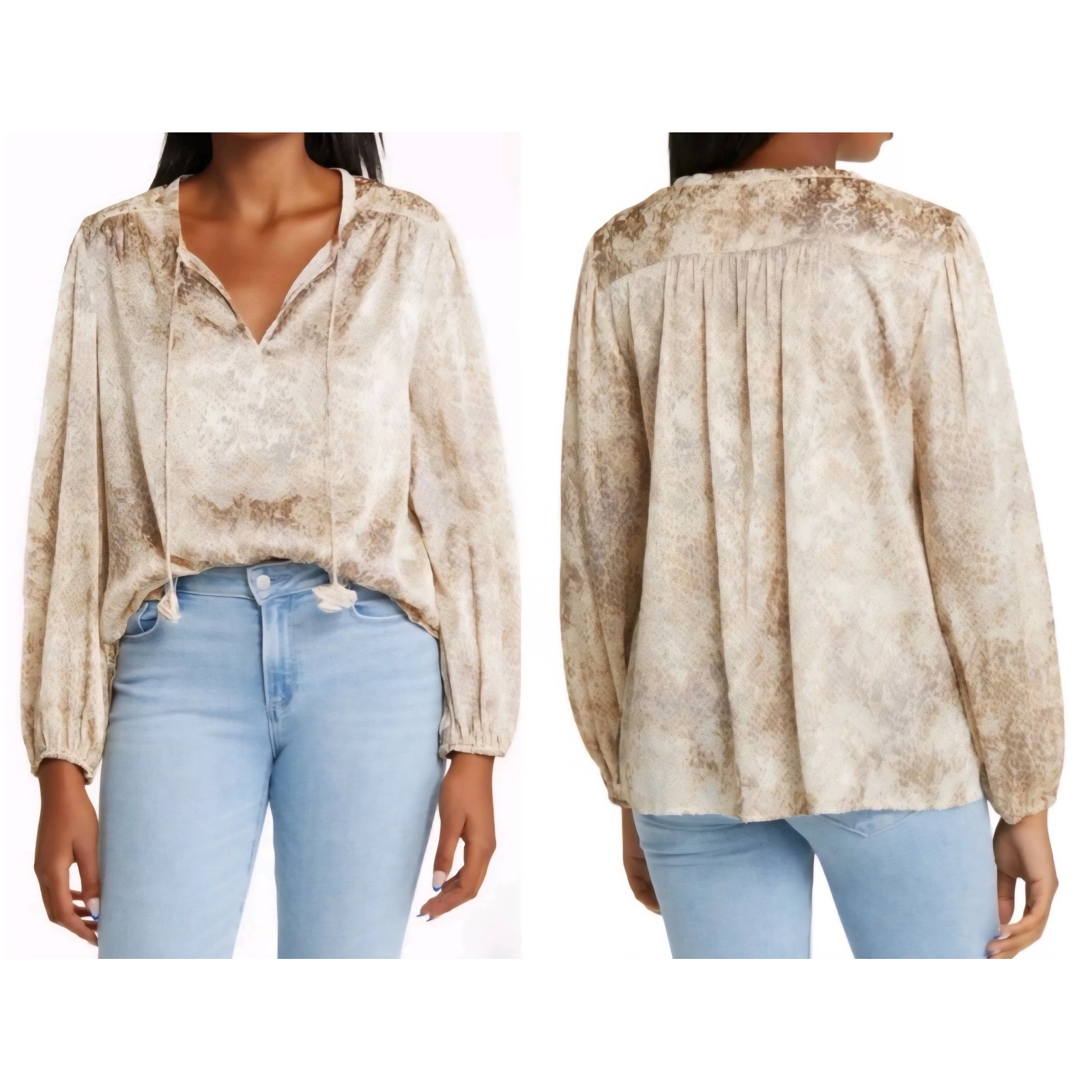 Tommy Bahama Glittering Snakeskin Long Sleeve